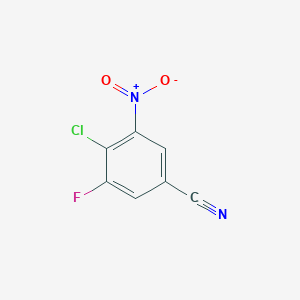 molecular formula C7H2ClFN2O2 B1469505 4-Chloro-3-fluoro-5-nitrobenzonitrile CAS No. 1380921-45-8