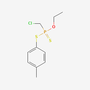 molecular formula C10H14ClOPS2 B14695061 O-Ethyl S-p-tolyl chloromethylphosphonodithioate CAS No. 24441-47-2
