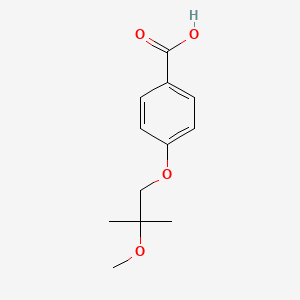 molecular formula C12H16O4 B1469508 4-(2-Methoxy-2-methylpropoxy)benzoic acid CAS No. 1400643-51-7