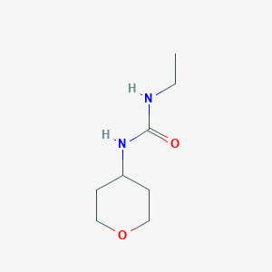 molecular formula C8H16N2O2 B1469509 3-Ethyl-1-(oxan-4-yl)urea CAS No. 1593836-92-0