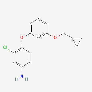 molecular formula C16H16ClNO2 B1469511 3-Chloro-4-[3-(cyclopropylmethoxy)phenoxy]aniline CAS No. 940306-10-5