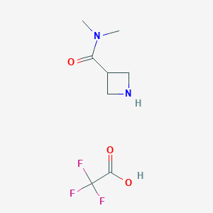 molecular formula C8H13F3N2O3 B1469512 N,N-dimethylazetidine-3-carboxamide 2,2,2-trifluoroacetate CAS No. 1228230-61-2