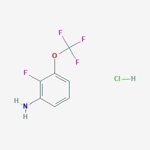 molecular formula C7H6ClF4NO B1469513 2-氟-3-(三氟甲氧基)苯胺盐酸盐 CAS No. 1386459-74-0