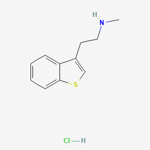molecular formula C11H14ClNS B14695173 N-Methylbenzo(b)thiophene-3-ethylamine hydrochloride CAS No. 23799-81-7
