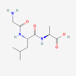 molecular formula C11H21N3O4 B14695192 L-Alanine, glycyl-L-leucyl- CAS No. 32557-24-7