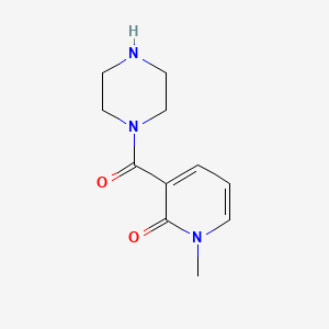 molecular formula C11H15N3O2 B1469522 1-methyl-3-(piperazine-1-carbonyl)pyridin-2(1H)-one CAS No. 1540374-59-1