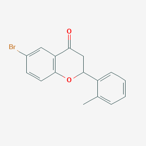 molecular formula C16H13BrO2 B1469524 6-Bromo-2-o-tolyl-chroman-4-one CAS No. 1426899-75-3