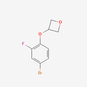 molecular formula C9H8BrFO2 B1469531 Oxetane, 3-(4-bromo-2-fluorophenoxy)- CAS No. 1408088-59-4