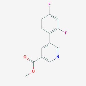 molecular formula C13H9F2NO2 B1469532 Methyl 5-(2,4-difluorophenyl)nicotinate CAS No. 1346691-66-4
