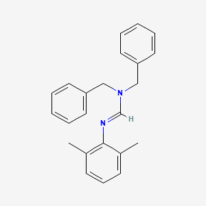 molecular formula C23H24N2 B14695321 N,N-Dibenzyl-N'-(2,6-dimethylphenyl)methanimidamide CAS No. 24053-85-8