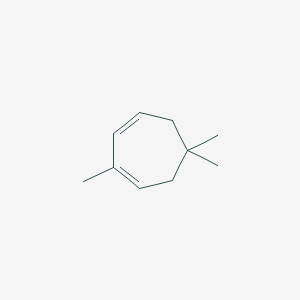 molecular formula C10H16 B14695329 2,6,6-Trimethylcyclohepta-1,3-diene CAS No. 32952-66-2