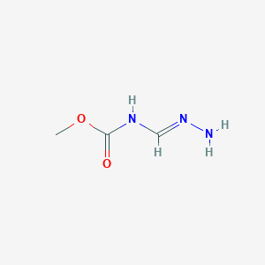 molecular formula C3H7N3O2 B14695336 methyl N-[(E)-hydrazinylidenemethyl]carbamate 
