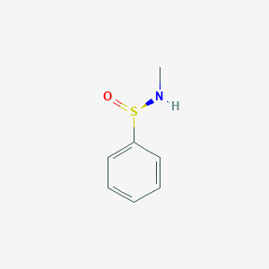 molecular formula C7H9NOS B14695350 Benzenesulfinamide, N-methyl-, (R)- CAS No. 33993-55-4