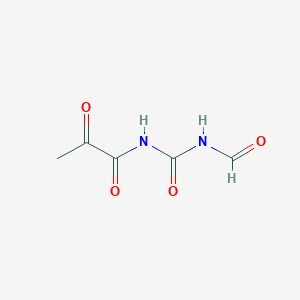 molecular formula C5H6N2O4 B14695448 N-(formylcarbamoyl)-2-oxopropanamide CAS No. 27284-91-9