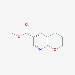 molecular formula C10H11NO3 B1469549 3,4-二氢-2H-吡喃并[2,3-b]吡啶-6-羧酸甲酯 CAS No. 1414864-15-5