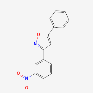 molecular formula C15H10N2O3 B14695494 3-(3-Nitrophenyl)-5-phenyl-1,2-oxazole CAS No. 31609-82-2