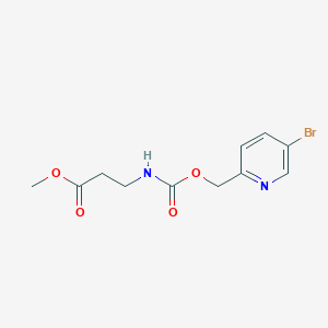 molecular formula C11H13BrN2O4 B1469550 Methyl 3-(((5-bromopyridin-2-yl)methoxy)carbonylamino)propanoate CAS No. 1404431-72-6