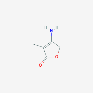 molecular formula C5H7NO2 B14695545 4-Amino-3-methylfuran-2(5H)-one CAS No. 33693-54-8