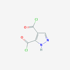 molecular formula C5H2Cl2N2O2 B14695579 1H-Pyrazole-4,5-dicarbonyl dichloride CAS No. 35344-96-8