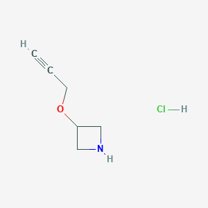 molecular formula C6H10ClNO B1469558 3-(Prop-2-yn-1-yloxy)azetidine hydrochloride CAS No. 1380571-75-4
