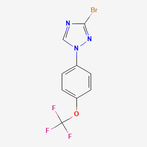 molecular formula C9H5BrF3N3O B1469561 3-bromo-1-(4-(trifluoromethoxy)phenyl)-1H-1,2,4-triazole CAS No. 1417885-96-1