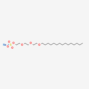 molecular formula C21H43NaO7S B14695624 Sodium 2-(2-(2-pentadecoxyethoxy)ethoxy)ethyl sulfate CAS No. 25446-79-1