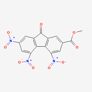 molecular formula C15H7N3O9 B14695634 Methyl 4,5,7-trinitro-9-oxo-9H-fluorene-2-carboxylate CAS No. 24867-49-0