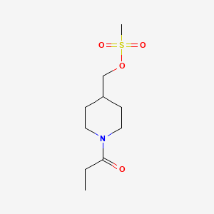 molecular formula C10H19NO4S B1469567 (1-propanoylpiperidin-4-yl)methyl methanesulfonate CAS No. 1357353-59-3
