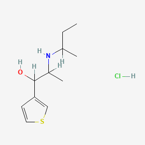 molecular formula C11H20ClNOS B14695673 alpha-(1-(sec-Butylamino)ethyl)-3-thiophenemethanol hydrochloride CAS No. 31648-07-4