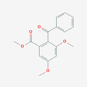 molecular formula C17H16O5 B14695674 Methyl 2-benzoyl-3,5-dimethoxybenzoate CAS No. 35773-93-4