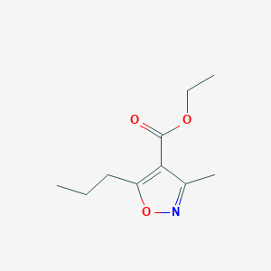 molecular formula C10H15NO3 B1469570 Ethyl 3-methyl-5-propylisoxazole-4-carboxylate CAS No. 1363210-27-8
