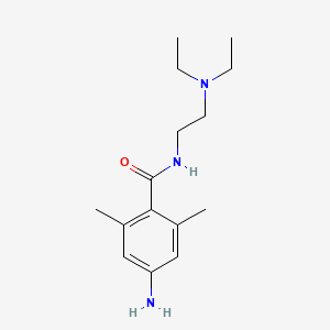 molecular formula C15H25N3O B14695702 Benzamide, 4-amino-N-(2-(diethylamino)ethyl)-2,6-dimethyl- CAS No. 30459-65-5