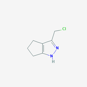 molecular formula C7H9ClN2 B1469571 3-(chloromethyl)-1H,4H,5H,6H-cyclopenta[c]pyrazole CAS No. 1363367-70-7