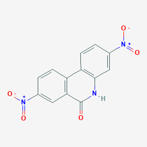 molecular formula C13H7N3O5 B14695737 3,8-dinitrophenanthridin-6(5H)-one CAS No. 23818-38-4