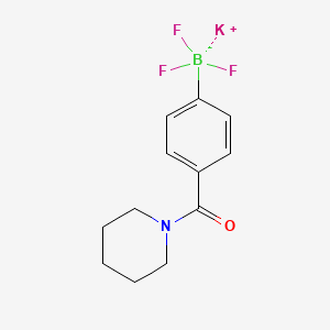 Potassium trifluoro[4-(piperidine-1-carbonyl)phenyl]boranuide