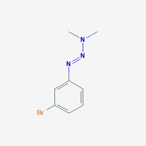 molecular formula C8H10BrN3 B14695762 (1E)-1-(3-Bromophenyl)-3,3-dimethyltriaz-1-ene CAS No. 29878-94-2