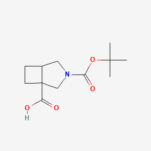 molecular formula C12H19NO4 B1469578 3-Aza-Bicyclo[3.2.0]Heptane-1,3-Dicarboxylic Acid 3-Tert-Butyl Ester CAS No. 1250993-43-1