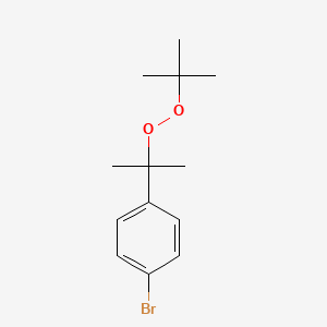 molecular formula C13H19BrO2 B14695795 1-Bromo-4-[2-(tert-butylperoxy)propan-2-yl]benzene CAS No. 35658-88-9