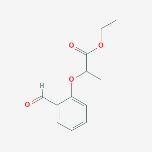 molecular formula C12H14O4 B14695801 Ethyl 2-(2-formylphenoxy)propanoate CAS No. 29040-33-3