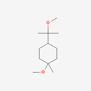 molecular formula C12H24O2 B14695976 1-Methoxy-4-(1-methoxy-1-methylethyl)-1-methylcyclohexane CAS No. 69680-39-3
