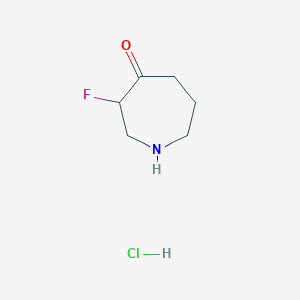molecular formula C6H11ClFNO B1469602 3-Fluoroazepan-4-one hydrochloride CAS No. 644982-13-8