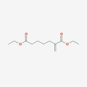 molecular formula C12H20O4 B14696021 Heptanedioic acid, 2-methylene-, diethyl ester CAS No. 34762-19-1