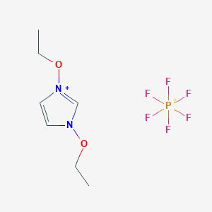 molecular formula C7H13F6N2O2P B1469603 六氟磷酸1,3-二乙氧基咪唑鎓 CAS No. 951020-87-4