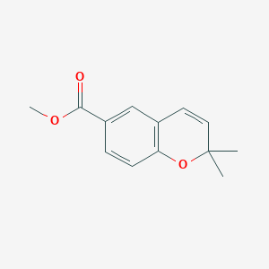 molecular formula C13H14O3 B14696061 Methyl 2,2-dimethylchromene-6-carboxylate CAS No. 34818-57-0