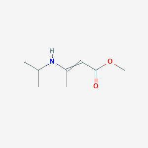 molecular formula C8H15NO2 B1469610 Methyl 3-[(propan-2-yl)amino]but-2-enoate CAS No. 920312-29-4