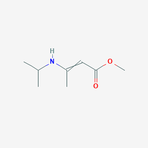 molecular formula C8H15NO2 B1469610 Methyl 3-(propan-2-ylamino)but-2-enoate CAS No. 920312-29-4