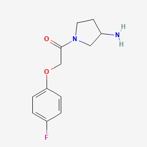 molecular formula C12H15FN2O2 B1469611 1-(3-氨基吡咯烷-1-基)-2-(4-氟苯氧基)乙烷-1-酮 CAS No. 1239757-56-2