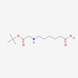 molecular formula C12H23NO4 B1469612 己酸，6-[[(1,1-二甲基乙氧基)羰基]甲基氨基]- CAS No. 100222-98-8