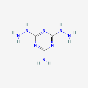 molecular formula C3H8N8 B14696233 4,6-Dihydrazinyl-1,3,5-triazin-2-amine CAS No. 25170-95-0