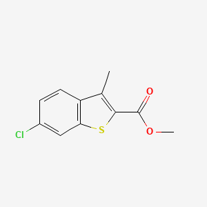 molecular formula C11H9ClO2S B1469624 Methyl 6-chloro-3-methylbenzo[B]thiophene-2-carboxylate CAS No. 1415968-74-9